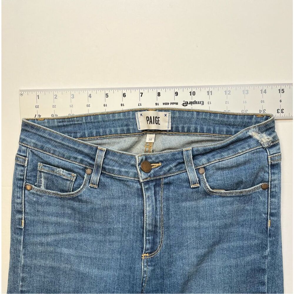 PAIGE Verdugo Ankle Jeans Mira Wash Women’s Size 30 Mid Rise Skinny Stretch - Picture 10 of 12